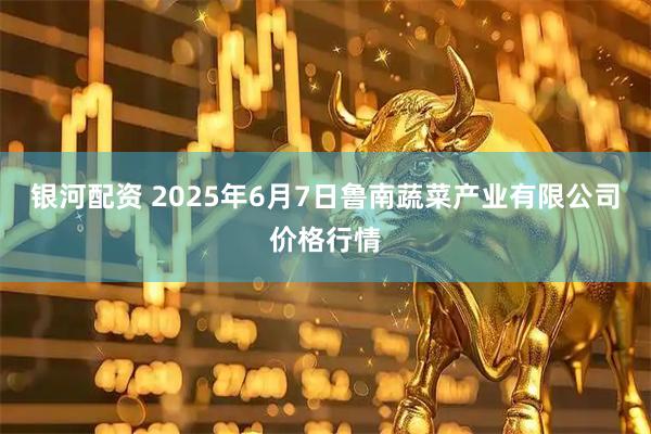 银河配资 2025年6月7日鲁南蔬菜产业有限公司价格行情