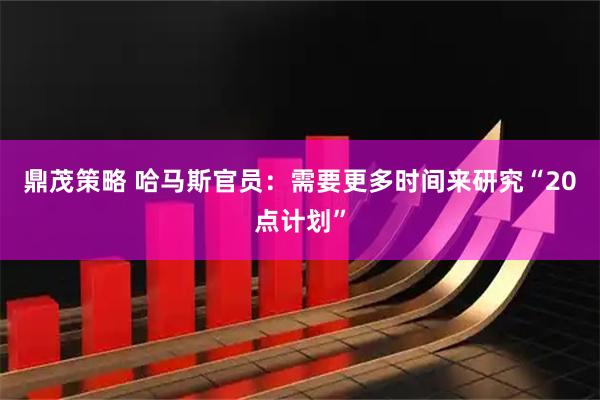 鼎茂策略 哈马斯官员：需要更多时间来研究“20点计划”